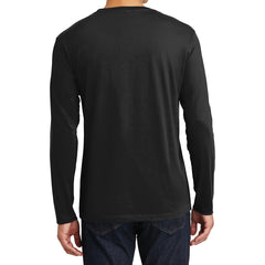 Mens Perfect Weight Long Sleeve Tee - Jet Black - Back