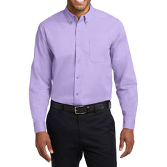 Men's Long Sleeve Easy Care Shirt - Bright Lavender - Front