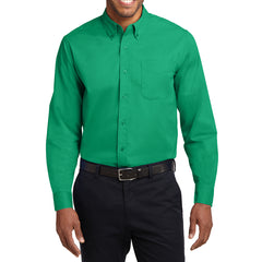 Men's Long Sleeve Easy Care Shirt - Court Green - Front