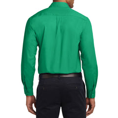 Men's Long Sleeve Easy Care Shirt - Court Green - Back