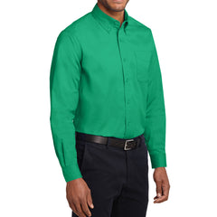 Men's Long Sleeve Easy Care Shirt - Court Green - Side
