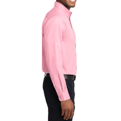 Men's Long Sleeve Easy Care Shirt - Light Pink - Side