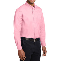 Men's Long Sleeve Easy Care Shirt - Light Pink - Side