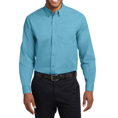 Men's Long Sleeve Easy Care Shirt - Maui Blue - Front