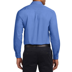 Men's Long Sleeve Easy Care Shirt - Ultramarine Blue - Back