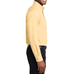 Men's Long Sleeve Easy Care Shirt - Yellow - Side