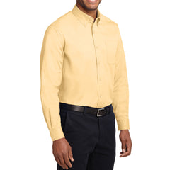 Men's Long Sleeve Easy Care Shirt - Yellow - Side