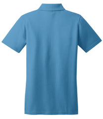Mafoose Women's Stain Resistant Polo Shirt Celadon Blue-Back