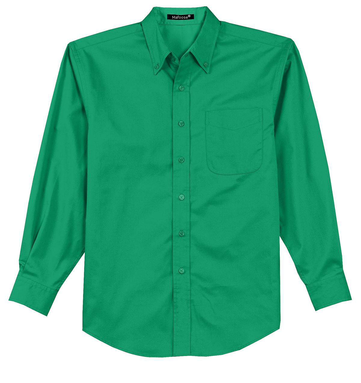 Mafoose Men's Tall Long Sleeve Easy Care Shirt Court Green-Front
