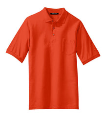 Mafoose Men's Silk Touch Polo with Pocket Orange-Front