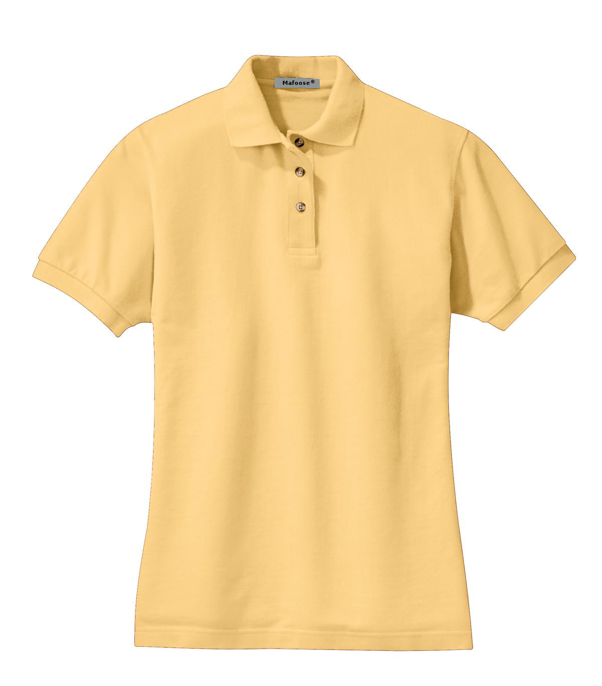 Mafoose Women's Heavyweight Cotton Pique Polo Shirt Yellow-Front