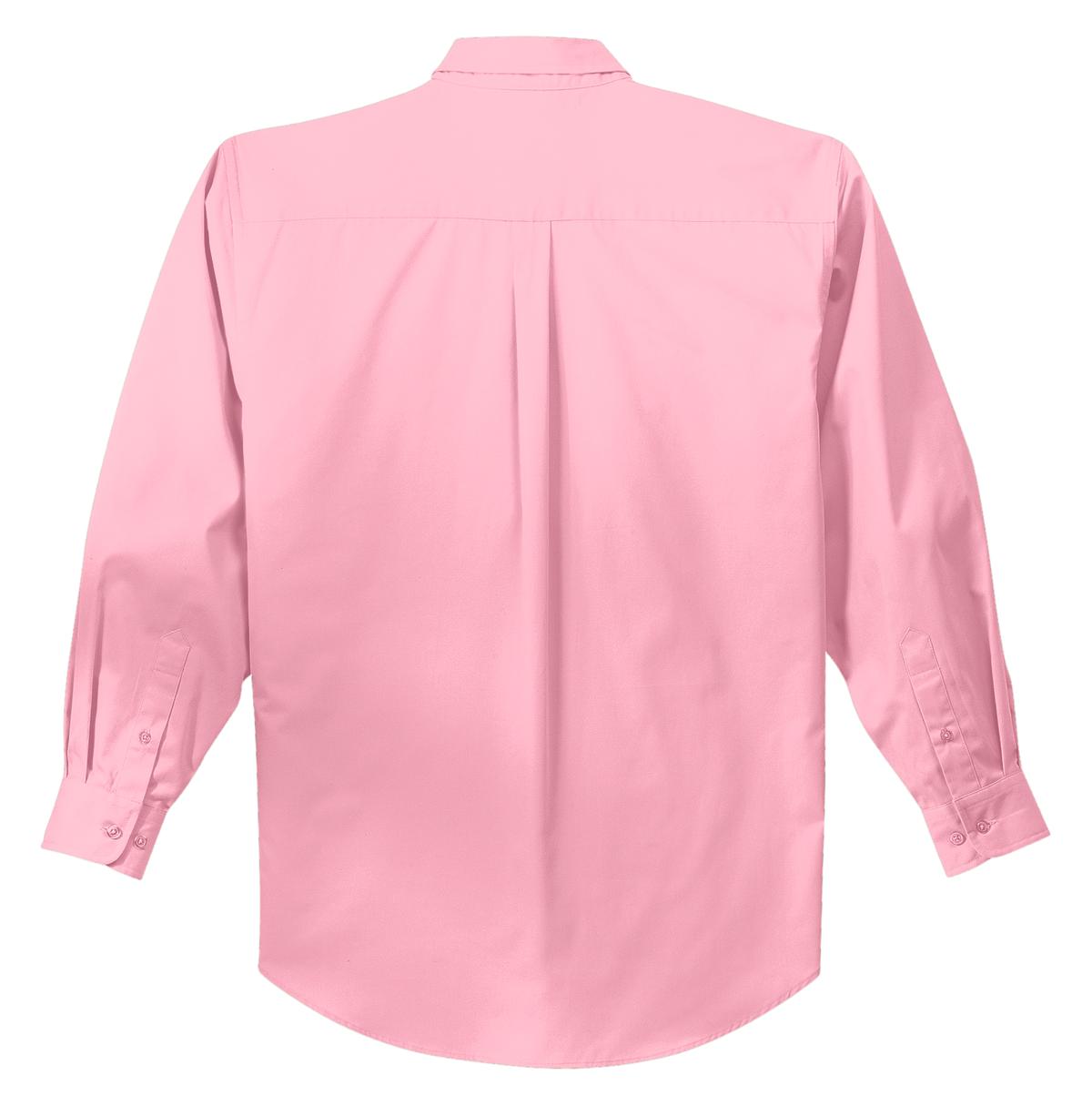 Mafoose Men's Tall Long Sleeve Easy Care Shirt Light Pink-Back