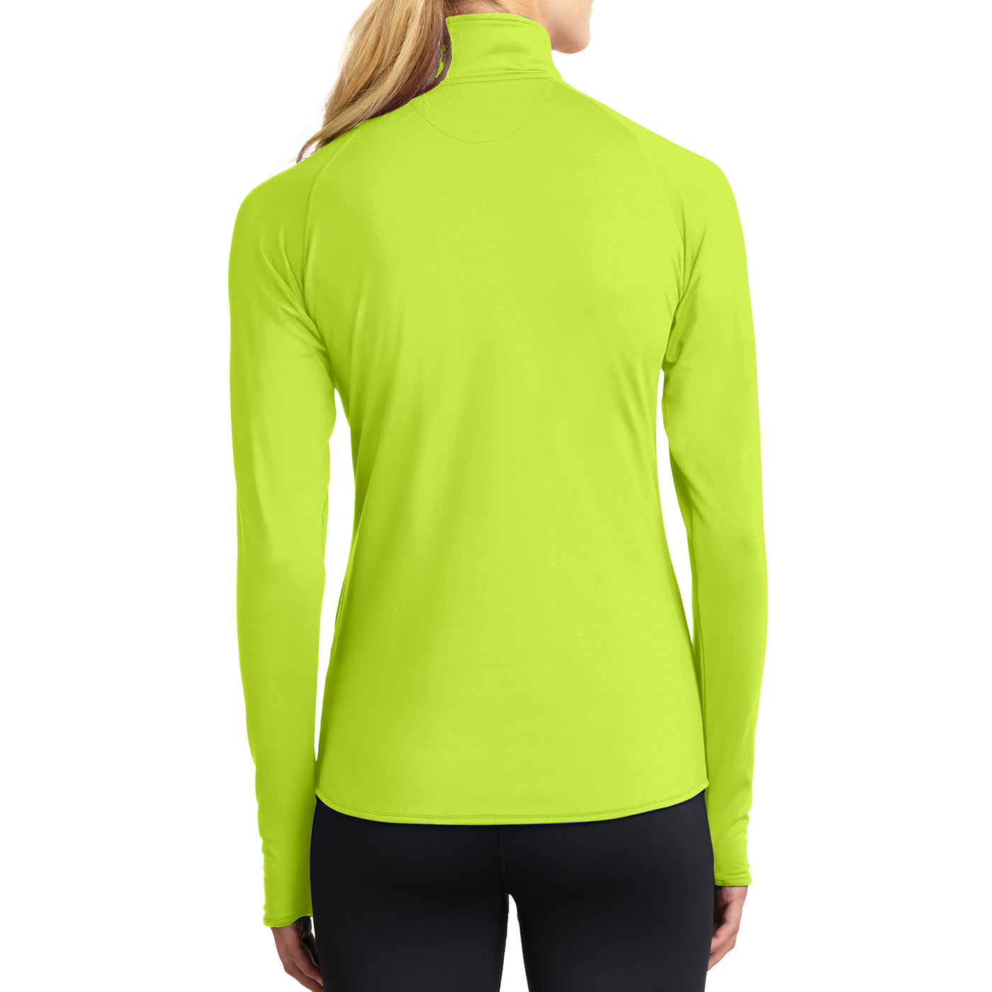 Women's Sport Wick Stretch 1/2 Zip Pullover - Charge Green - Back