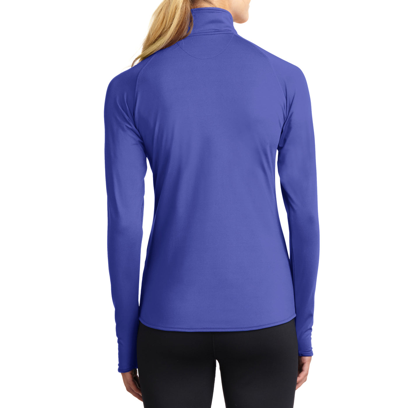 Women's Sport Wick Stretch 1/2 Zip Pullover - Iris Purple - Back