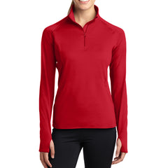 Women's Sport Wick Stretch 1/2 Zip Pullover - True Red - Front