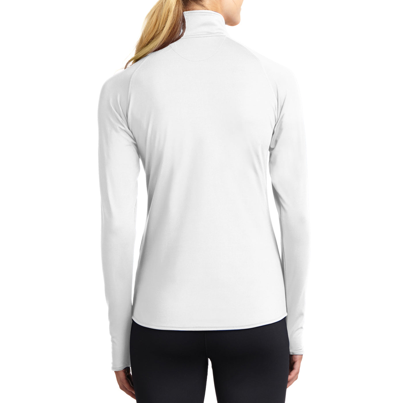 Women's Sport Wick Stretch 1/2 Zip Pullover - White - Back