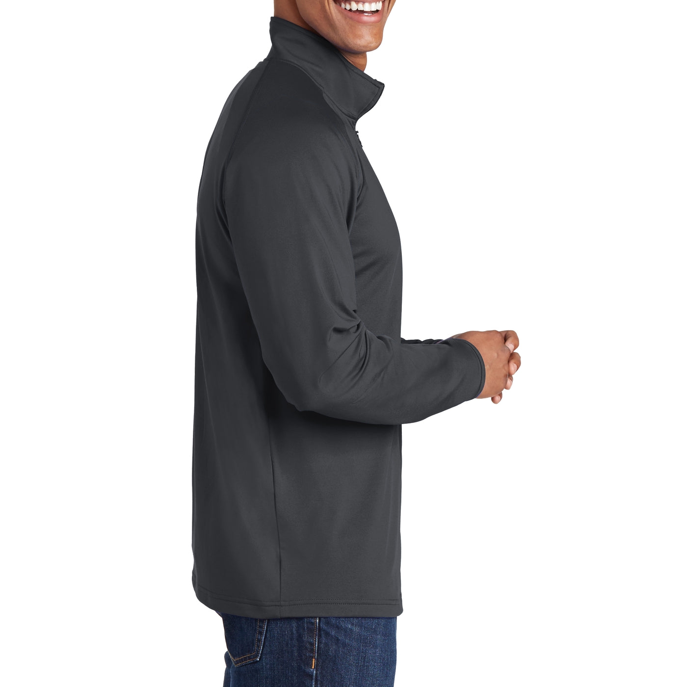 Men's Stretch 1/2 Zip Pullover - Charcoal Grey