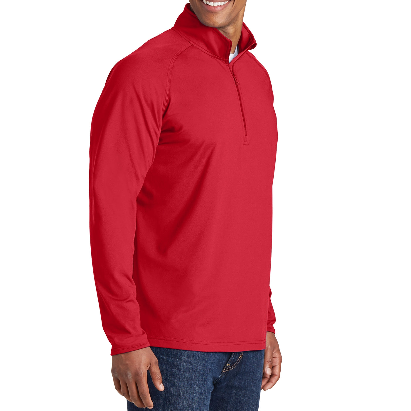 Men's Stretch 1/2 Zip Pullover - True Red