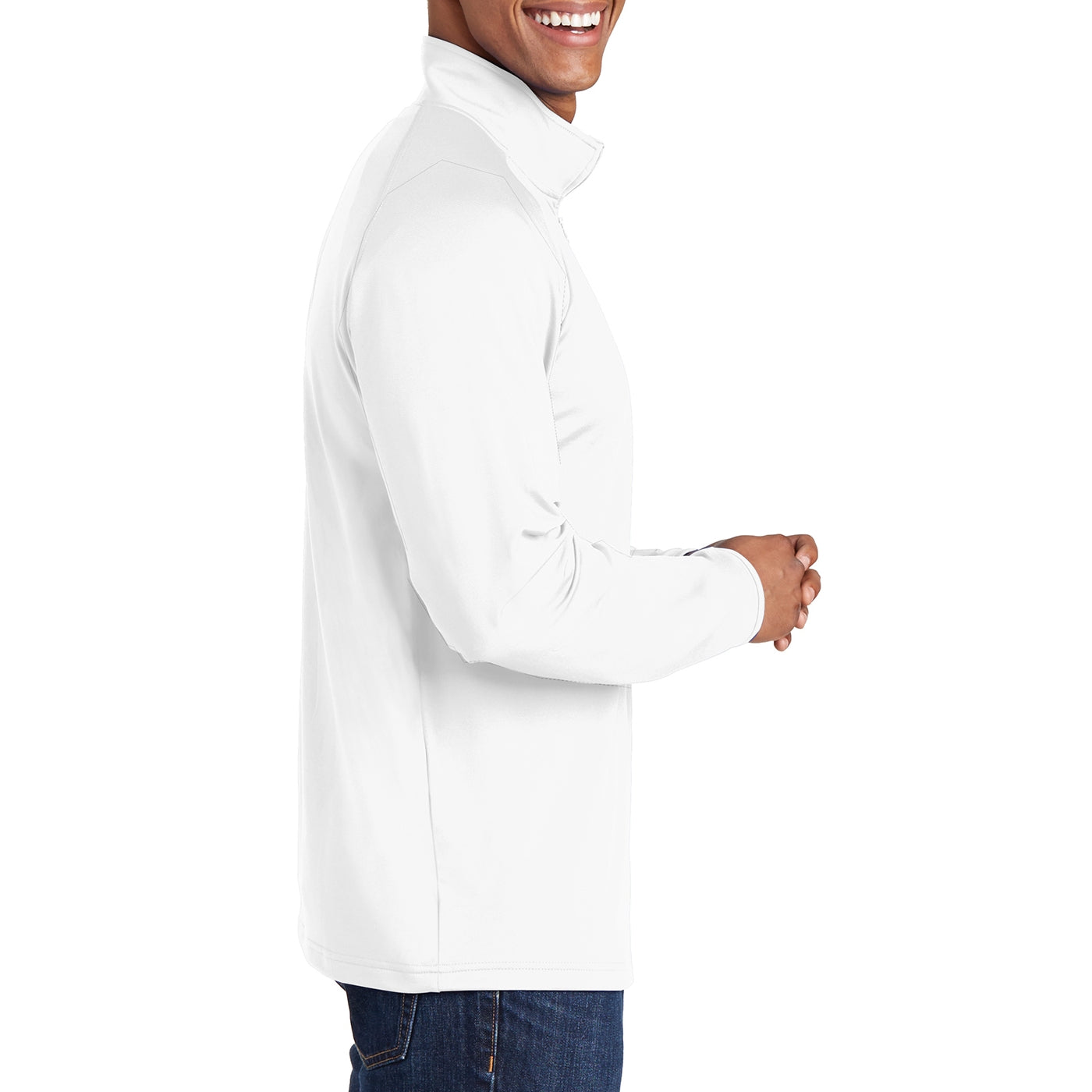 Men's Stretch 1/2 Zip Pullover - White