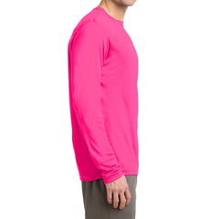 Men's Long Sleeve PosiCharge Competitor Tee - Neon Pink