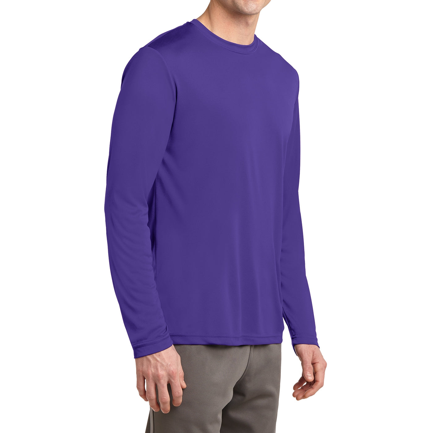 Men's Long Sleeve PosiCharge Competitor Tee - Purple
