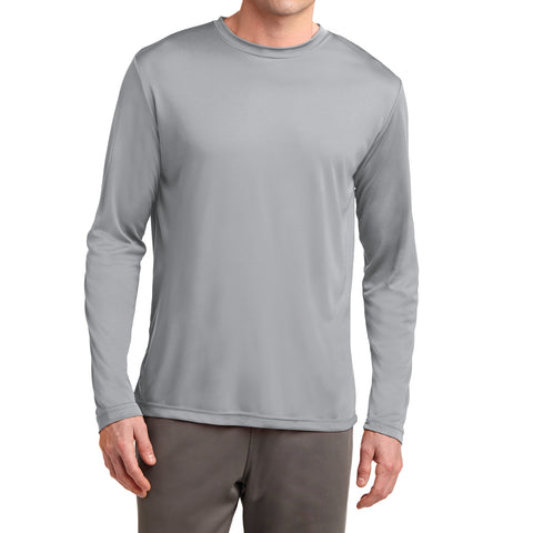 Men's Long Sleeve PosiCharge Competitor Tee - Silver