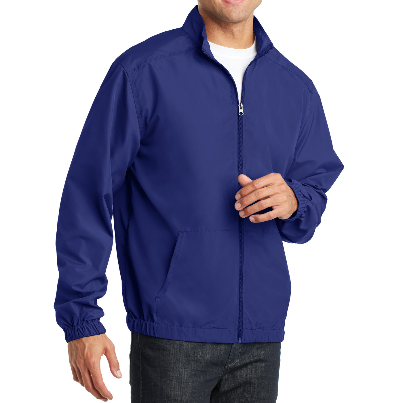 Men's Essential Jacket - Mediterranean Blue - Side