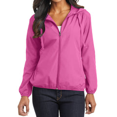 Women's Hooded Essential Jacket - Charity Pink - Front