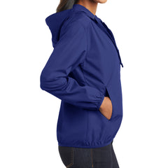 Women's Hooded Essential Jacket - Mediterranean Blue - Side