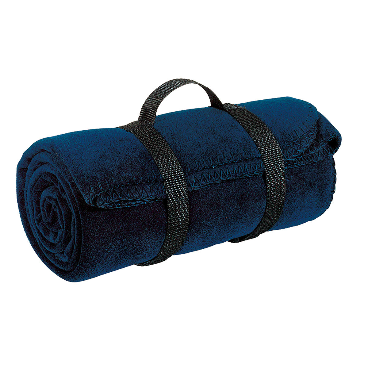 Value Fleece Blanket with Strap  Navy