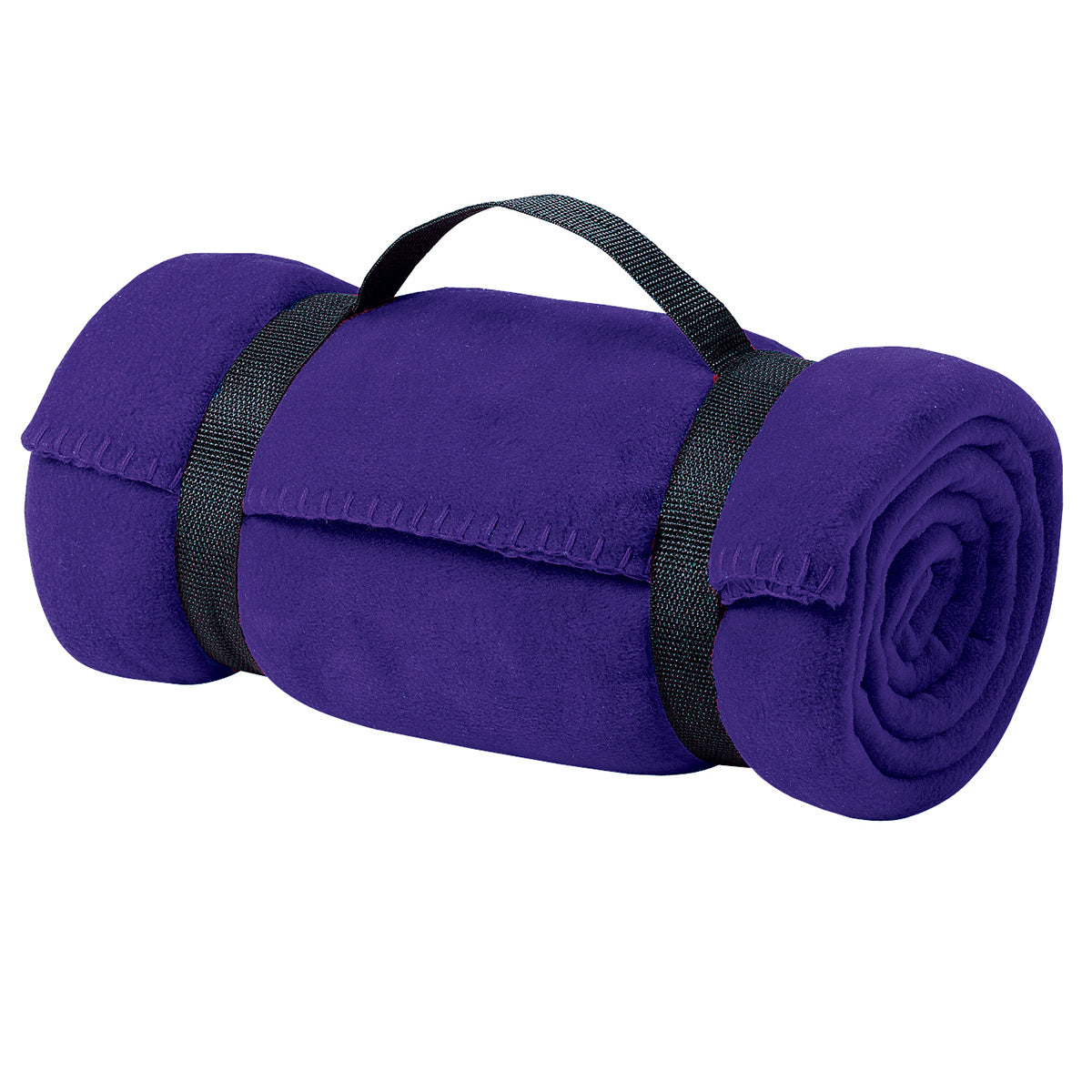 Value Fleece Blanket with Strap Purple