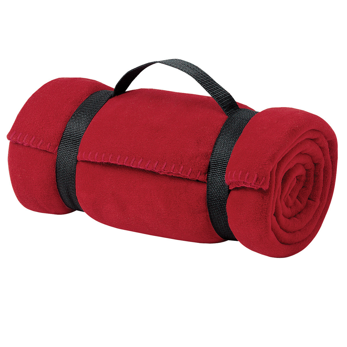 Value Fleece Blanket with Strap Red