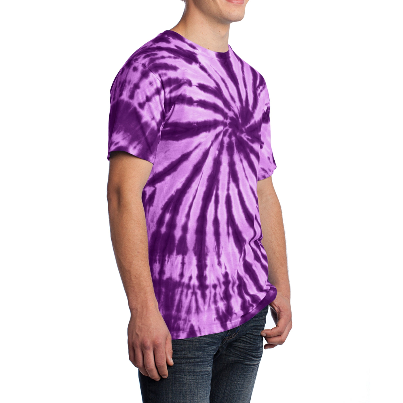 Men's Tie-Dye Tee -  Purple - Side
