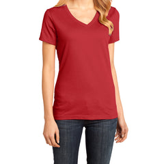 Ladies Perfect Weight V-Neck Tee - Classic Red - Front