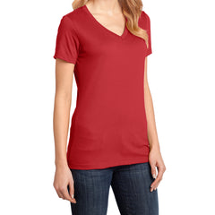 Ladies Perfect Weight V-Neck Tee - Classic Red - Side