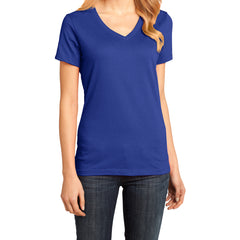 Ladies Perfect Weight V-Neck Tee - Deep Royal - Front