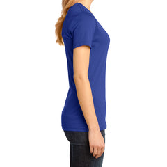 Ladies Perfect Weight V-Neck Tee - Deep Royal - Side