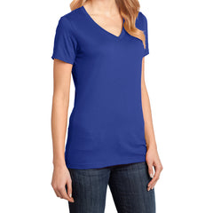 Ladies Perfect Weight V-Neck Tee - Deep Royal - Side