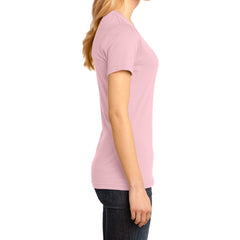 Ladies Perfect Weight V-Neck Tee - Light Pink - Side