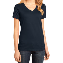 Ladies Perfect Weight V-Neck Tee - New Navy - Front