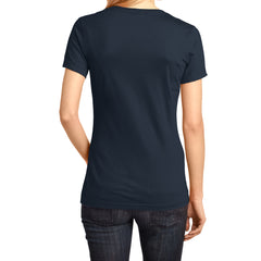 Ladies Perfect Weight V-Neck Tee - New Navy - Back