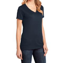 Ladies Perfect Weight V-Neck Tee - New Navy - Side