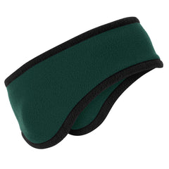 Two-Color Fleece Headband Dark Green