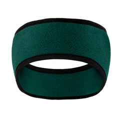 Two-Color Fleece Headband Dark Green