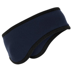 Two-Color Fleece Headband Navy