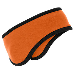 Two-Color Fleece Headband Orange