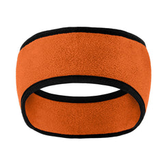 Two-Color Fleece Headband Orange
