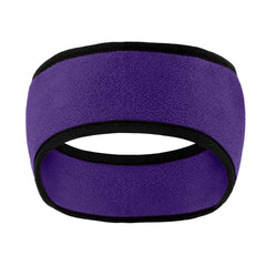 Two-Color Fleece Headband Purple