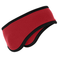 Two-Color Fleece Headband Red