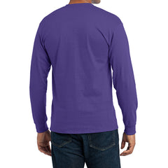 Men's Long Sleeve Core Blend Tee - Purple â€“ Back